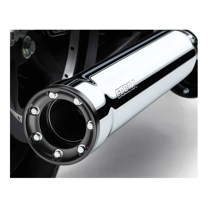 Cobra 3″ RPT Race Pro slip-on mufflers. Chrome 95-16 FLT/Touring