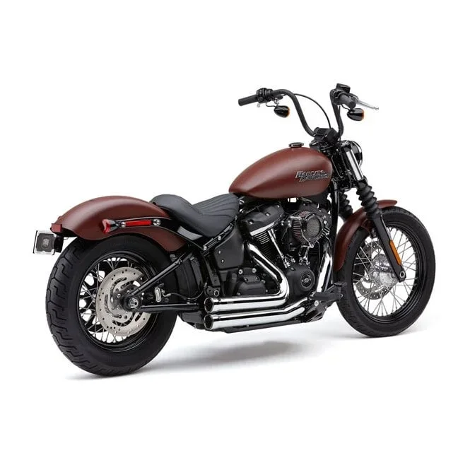 Cobra Speedster 909 exhaust system. Chrome Softail: 18-20 FLDE Deluxe; 18-20FXLR Low rider; 18-20 FLSLSlim; 18-20FXBB Street Bob