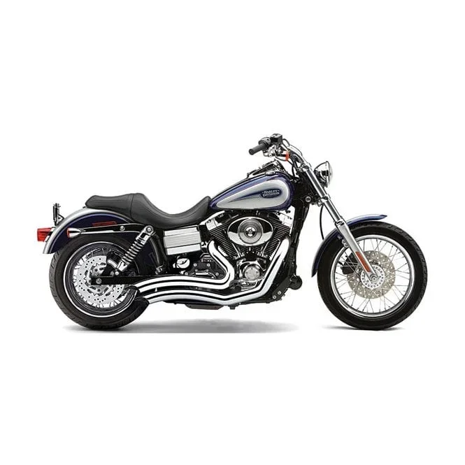 Cobra Speedster Short Swept exhaust. Chrome 12-17 Dyna (incl. 12-16 FLD Switchback)