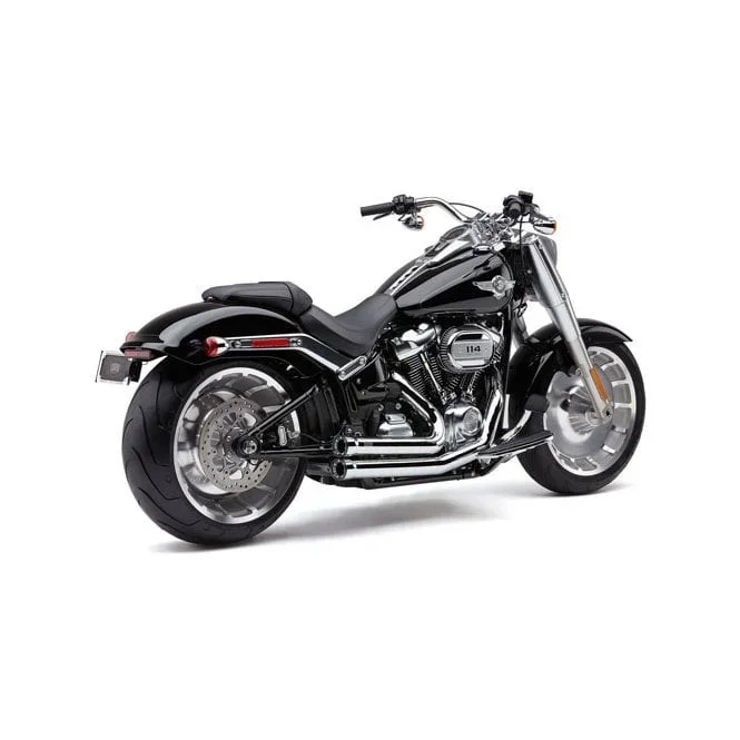 Cobra Speedster Shorts RPT exhaust. Chrome 18-20 Softail FLFB/S Fat Boy, FXBR/S Breakout