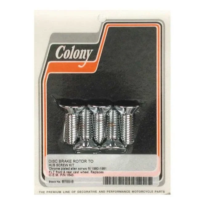 Colony front/rear brake rotor bolt kit 80-81 FLT
