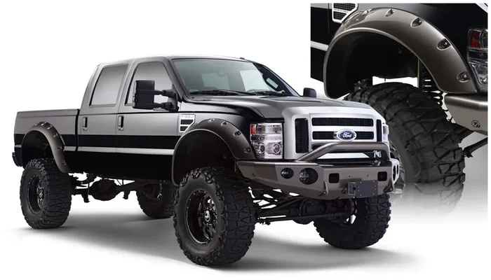 Cutout Style Front Fender Flares 99-10 Ford F-250, 08-10 F350-F550 Super Duty