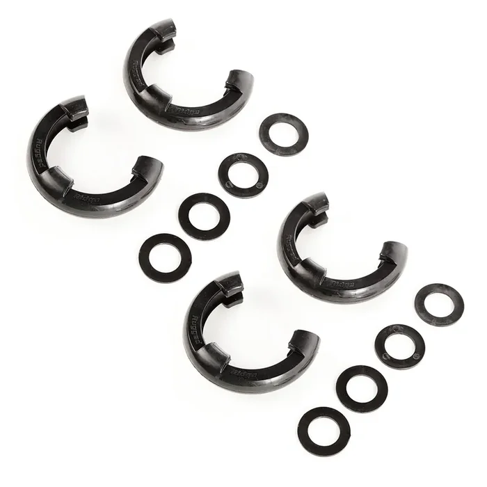D-Ring Isolator Kit, Black, 2 Pair, 3/4 inch