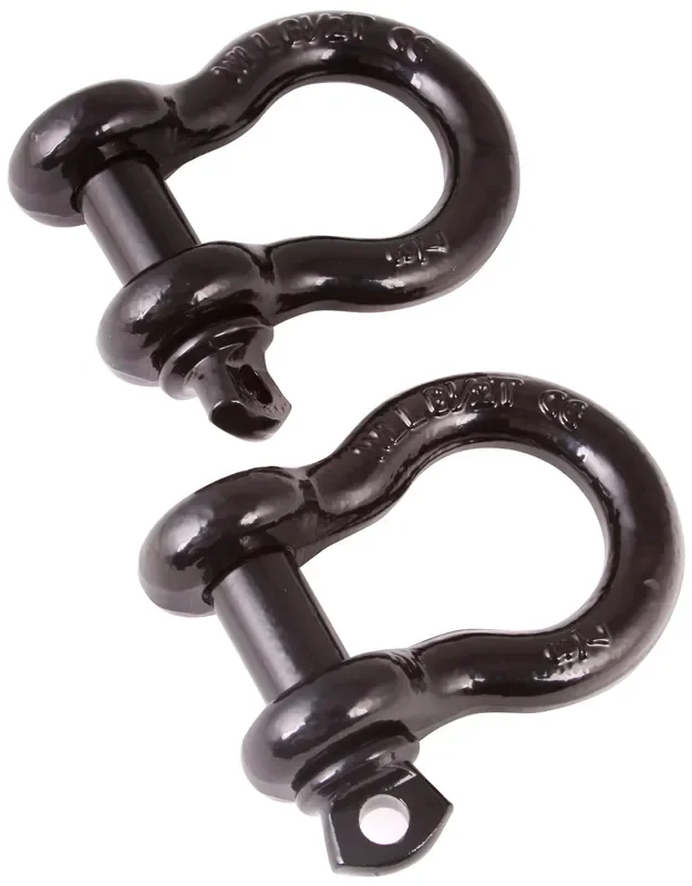 D-Ring Shackle Kit, 7/8 inch, Black, Steel