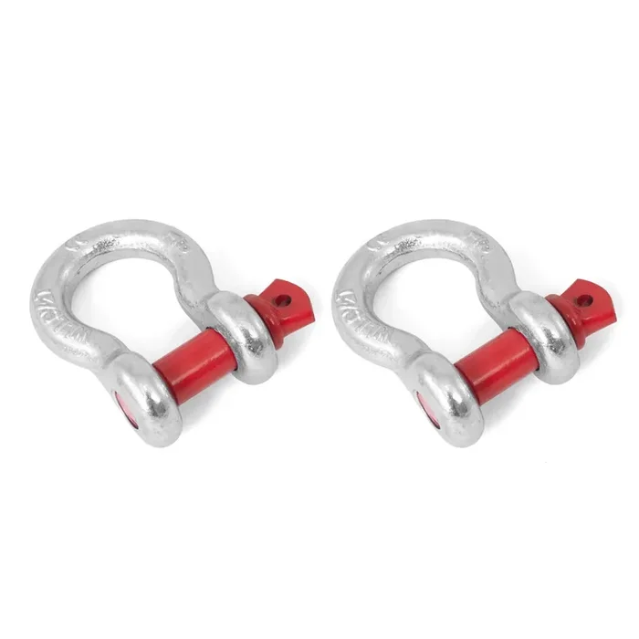 D-Ring Shackle Kit, 7/8 inch, Silver with Red pin