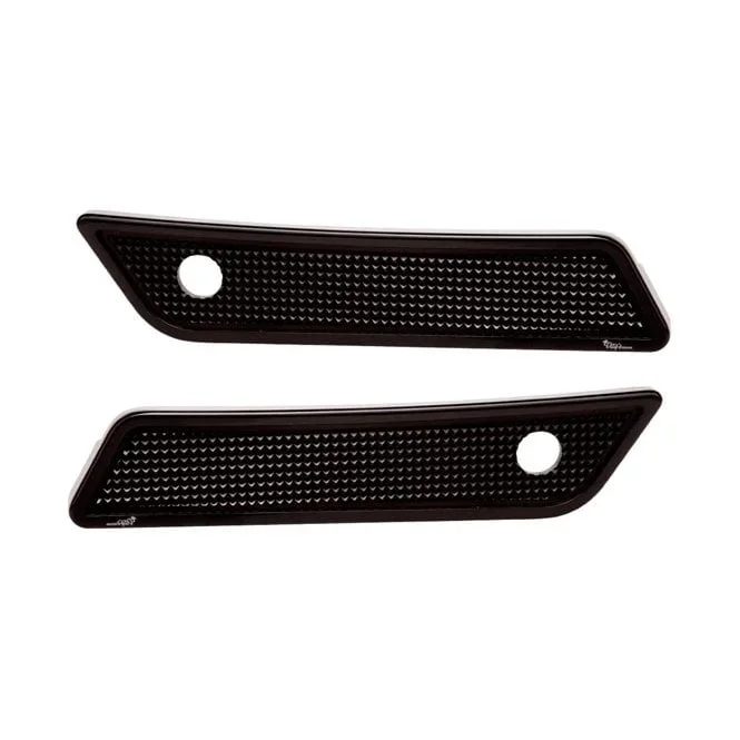 Diamond Saddlebag Latch Cover Set. Black