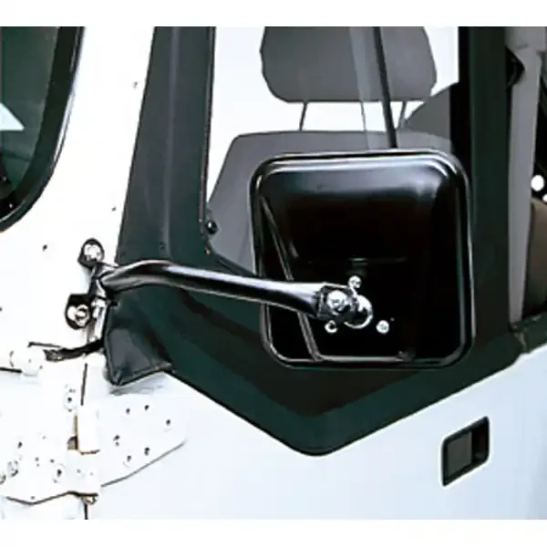 Door Mirror Kit, CJ-Style, Black 97-06 Jeep Wrangler TJ
