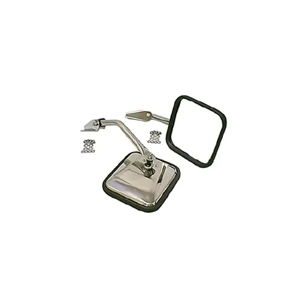 Door Mirror Kit, Stainless Steel 55-86 Jeep CJ5/CJ6/CJ7/CJ8