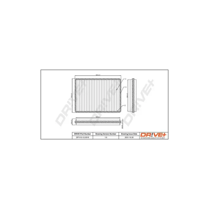 Dr!Ve+ DP1110.12.0016 Pollen Filter