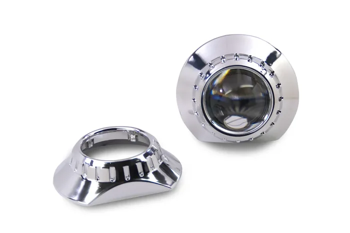 E46-R Extended Projector Chrome Shroud Universal