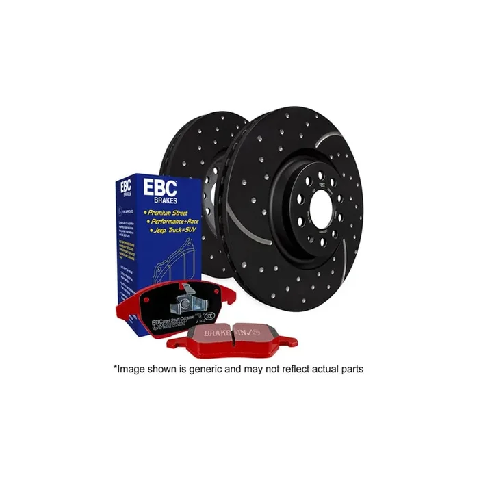 EBC PD12KR133 Lexus Toyota Redstuff Rear Brake Pad & GD Disc Kit