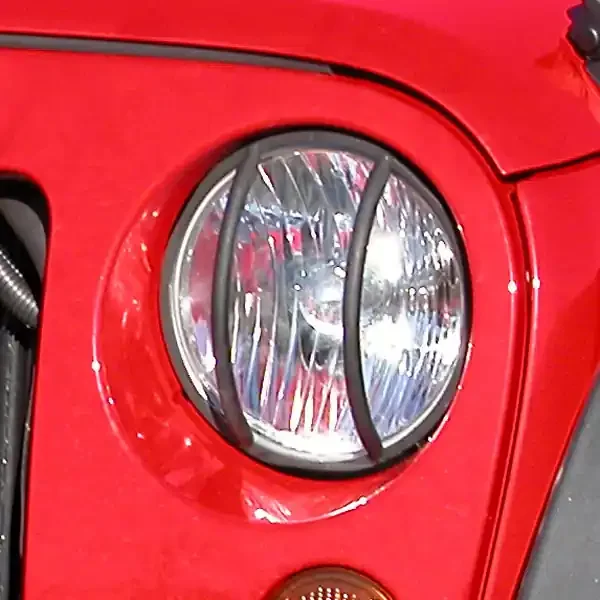 Euro Guard Kit, Headlight, Black 07-18 Jeep Wrangler JK/JKU