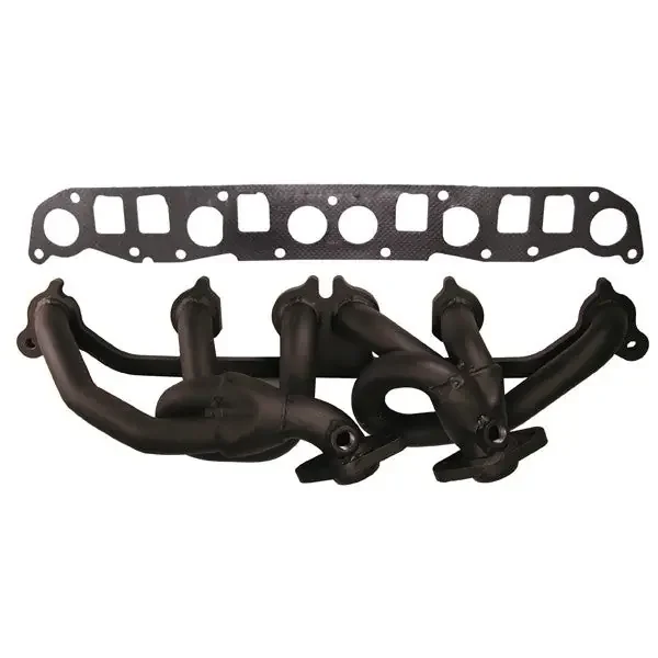 Exhaust Header, Steel, Black 99-06 Jeep XJ/ZJ/TJ, 4.0L