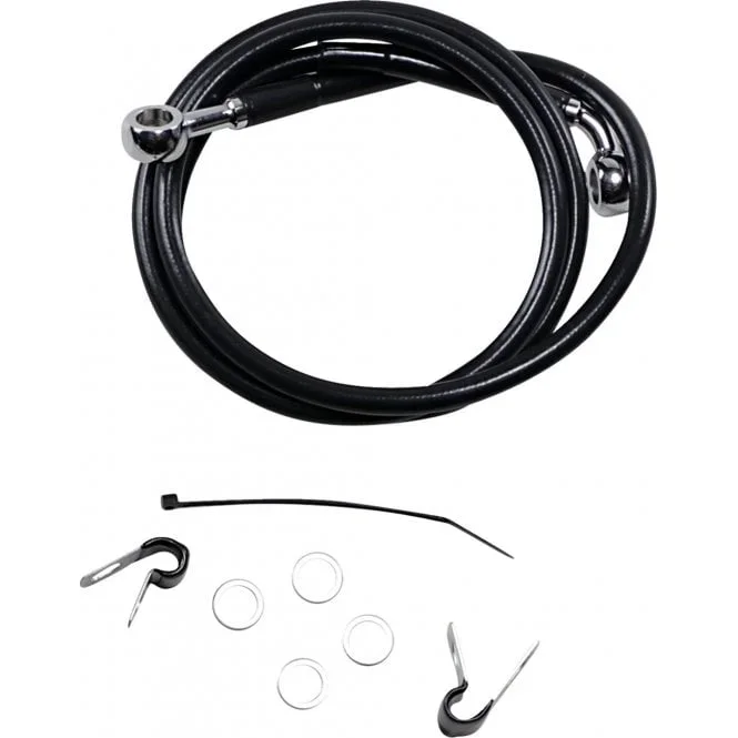 Extended Length Black Vinyl Brake Line Kit Sportster