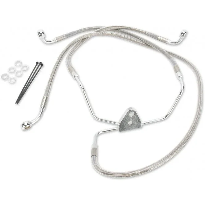 Extended Length Stainless Steel Brake Line Kit Classic, Touring