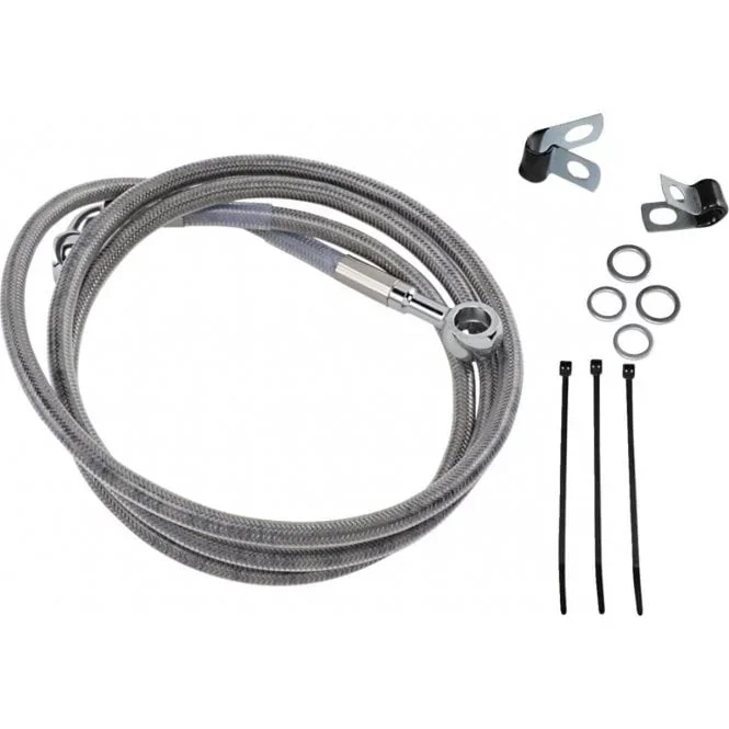Extended Length Stainless Steel Brake Line Kit Dyna, Softail