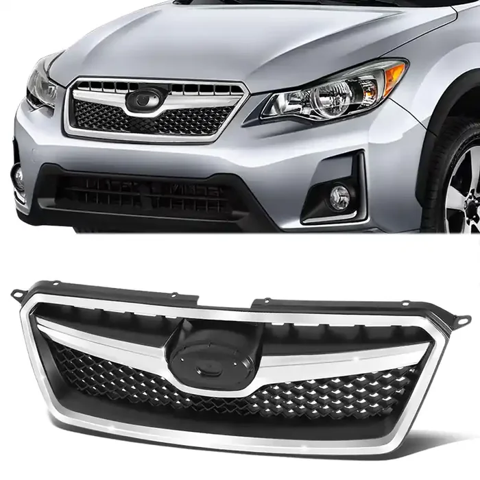 Factory Style Front Bumper Grille (Chrome) 13-15 Subaru XV Crosstrek