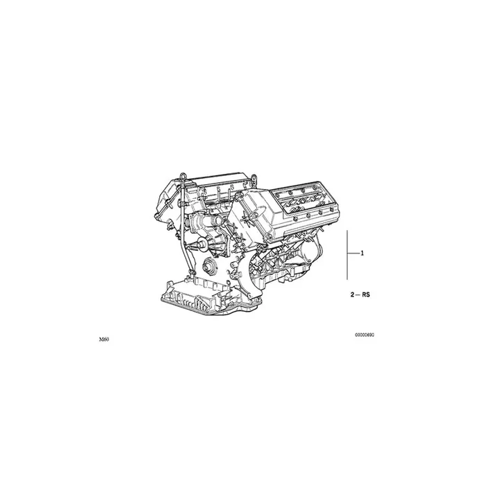 Genuine BMW 11007503393 E53 Exch. Short Engine 448S2 (Inc. X5)
