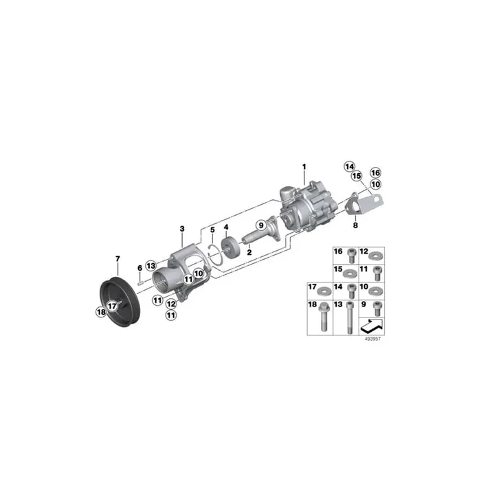 Genuine BMW 11007773390 Washer 7,0X16,0X2,2 (Inc. M6 GT3)