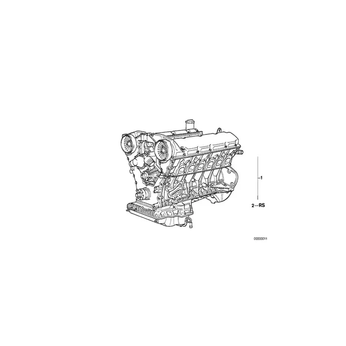 Genuine BMW 11009059199 E32 E31 Set Mounting Parts Short Engine (Inc. 850Ci, 850CSi & 750iL)