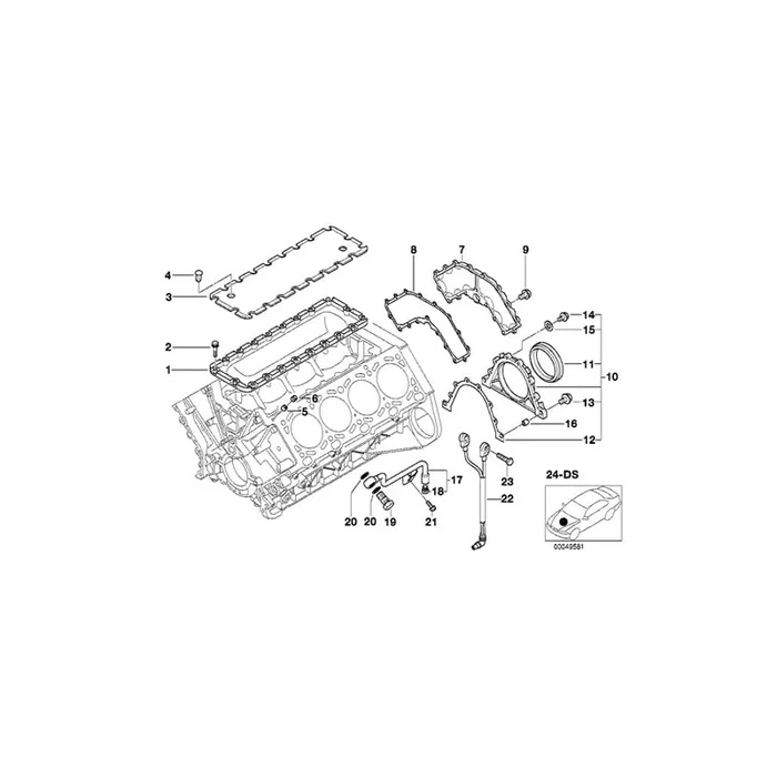 Genuine BMW 11110008361 E53 E52 Gasket Set Engine Block Asbesto Free (Inc. X5 & Alpina V8)