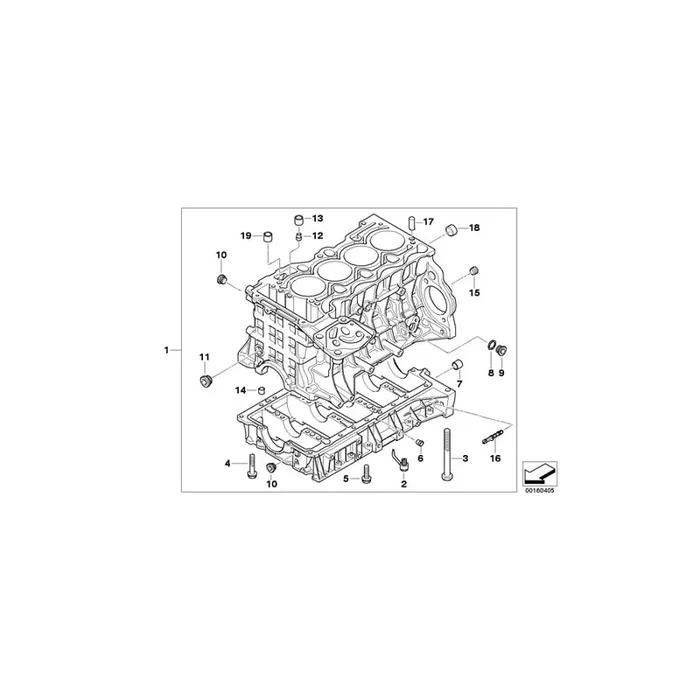 Genuine BMW 11110429890 E91 E81 E93 Engine Block With Piston (Inc. Z4 2.0i, 320i & X1 18i)