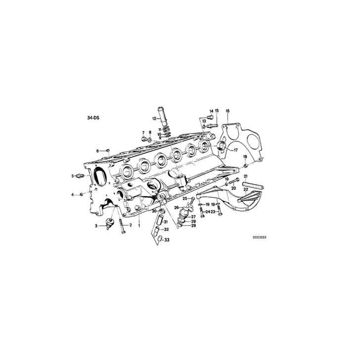 Genuine BMW 11111718896 E30 Engine Block With Piston (Inc. 325ix)