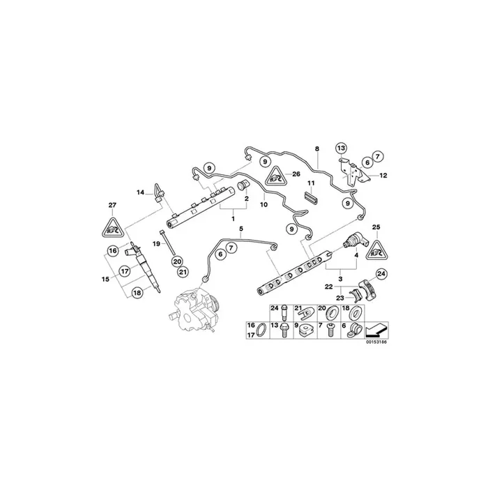 Genuine BMW 11127794784 E65 Support (Inc. 745d)