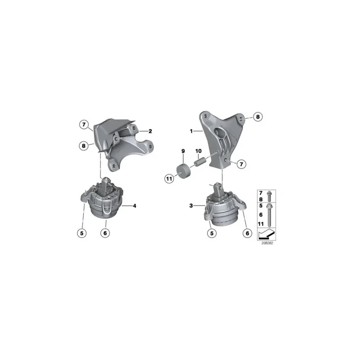 Genuine BMW 11137537182 F07 F01 Hex Bolt M8X60 (Inc. 535i, 740i & 523i)