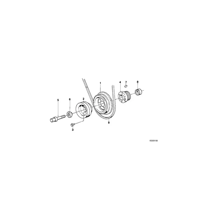 Genuine BMW 11231727375 E36 E34 Pulley (Inc. 318i, 518i & 316i)