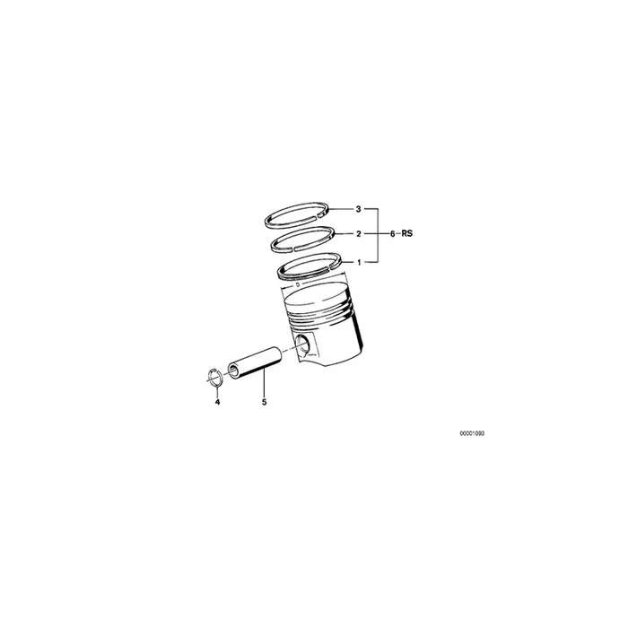 Genuine BMW 11251265067 E28 E12 E21 Oil Ring +0,25 (Inc. 320, 520 & 323i)
