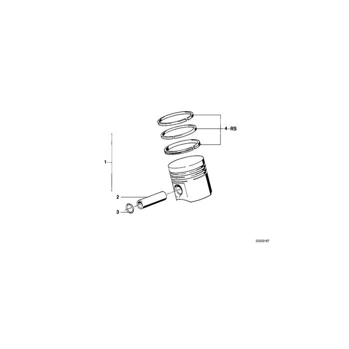 Genuine BMW 11251315117 E34 Repair Kit Piston Rings 93,755mm(+0,40) (Inc. M5)