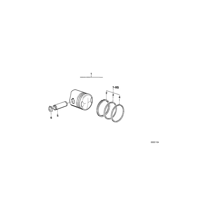 Genuine BMW 11251338057 Piston 81,96 E=8,4 (Inc. R 80 G/S & R 65 RT)