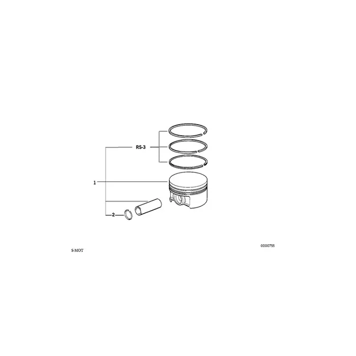 Genuine BMW 11251402391 E36 Piston Kit 86,015mm (Inc. M3)