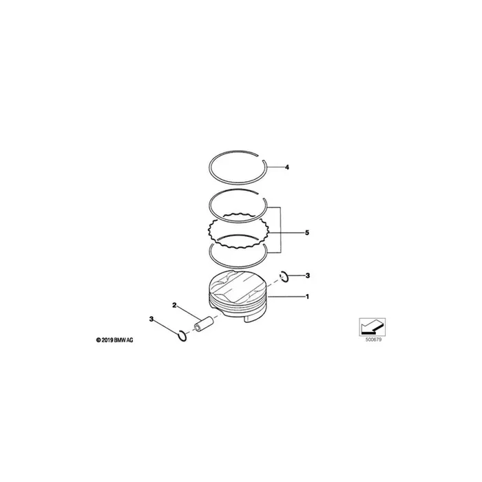 Genuine BMW 11251416669 Piston 86,39 S42 (Inc. E36 320i)