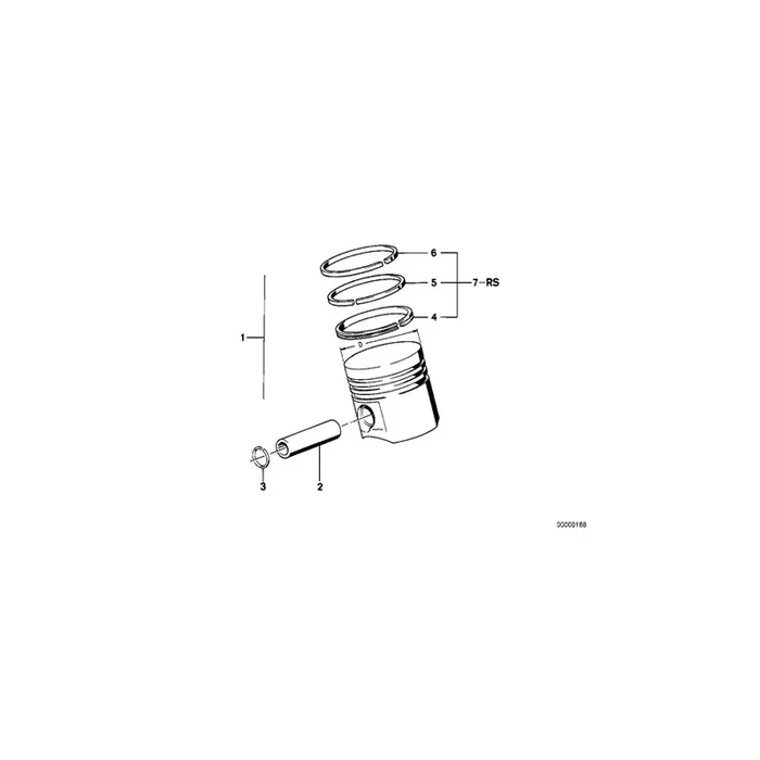 Genuine BMW 11251705327 E30 Mahle Piston 79,980mm (Inc. 323i)