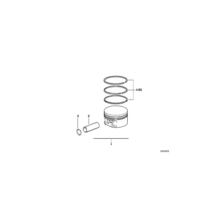 Genuine BMW 11251745927 E31 E38 E32 Mahle-Alusil Piston 89,240mm(+0,25) (Inc. 540i, 740iL & 740i)