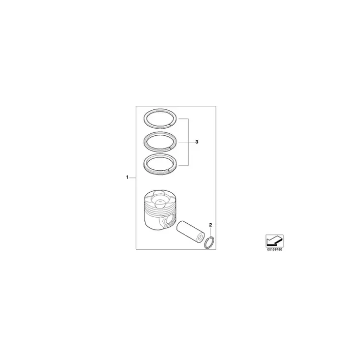 Genuine BMW 11257806772 R56 Piston Kit (Inc. One D & Cooper D)