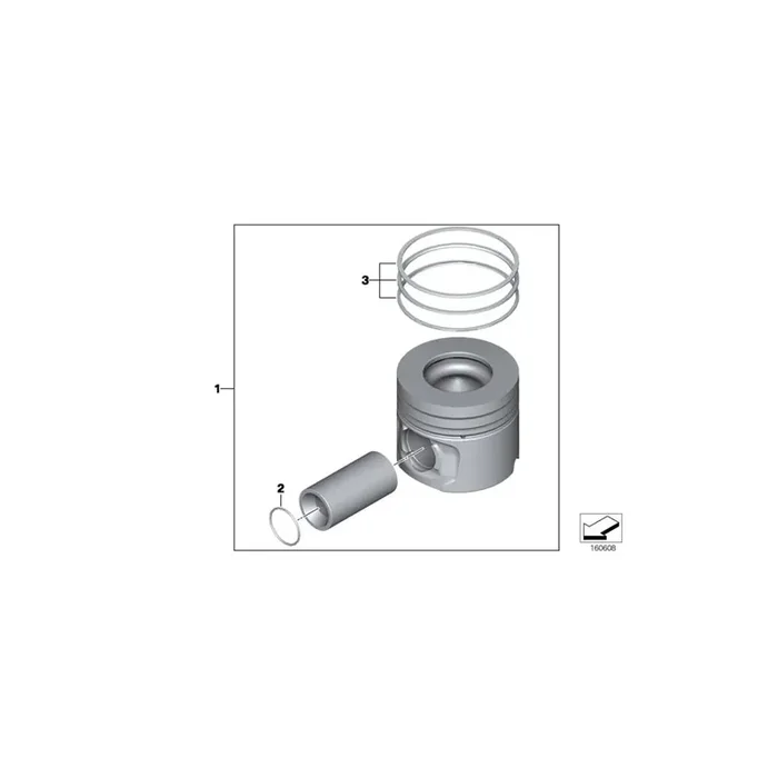 Genuine BMW 11258506125 F11 F10 F15 Repair Kit Piston Rings (+0,25) (Inc. 750dX, X6 M50dX & M550dX)