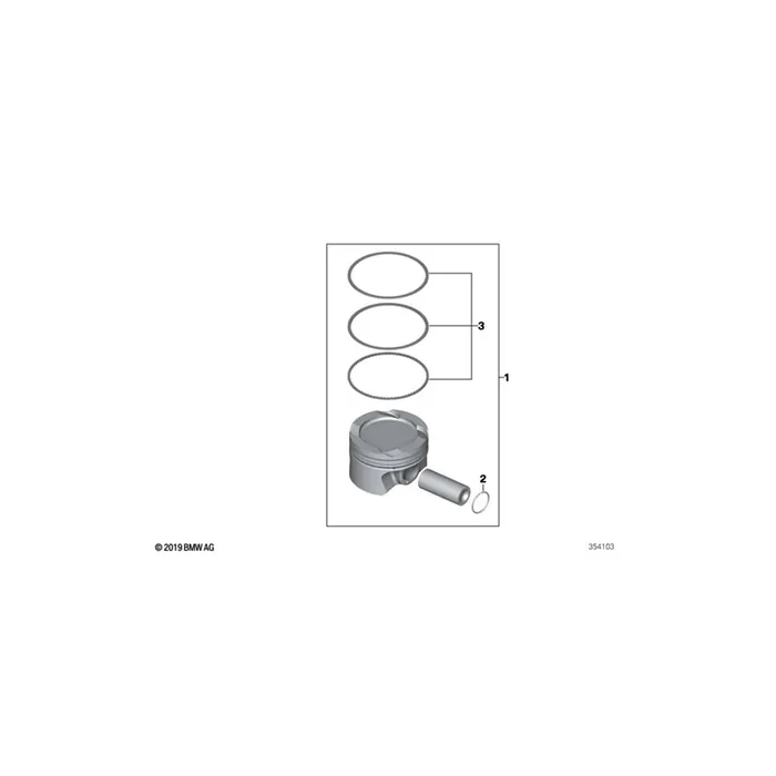 Genuine BMW 11258519401 F23 F48 F34 Piston 84,195mm (Inc. Cooper D, 218d & 316d)
