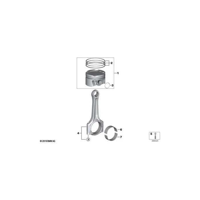 Genuine BMW 11258580524 F48 F39 G05 Piston 84,00 mm (Inc. X5 25dX, X2 25dX & X1 25dX)