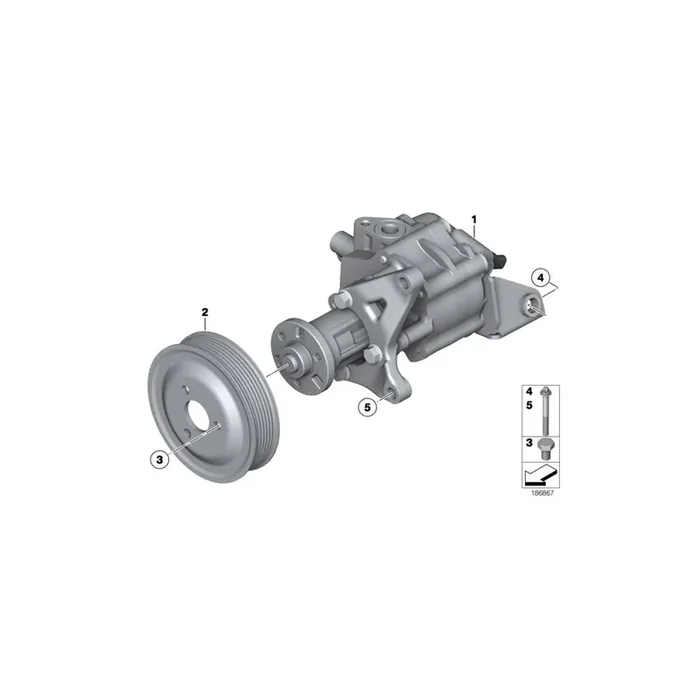 Genuine BMW 11287582769 F01 F02 Pulley (Inc. 730i & 730Li)