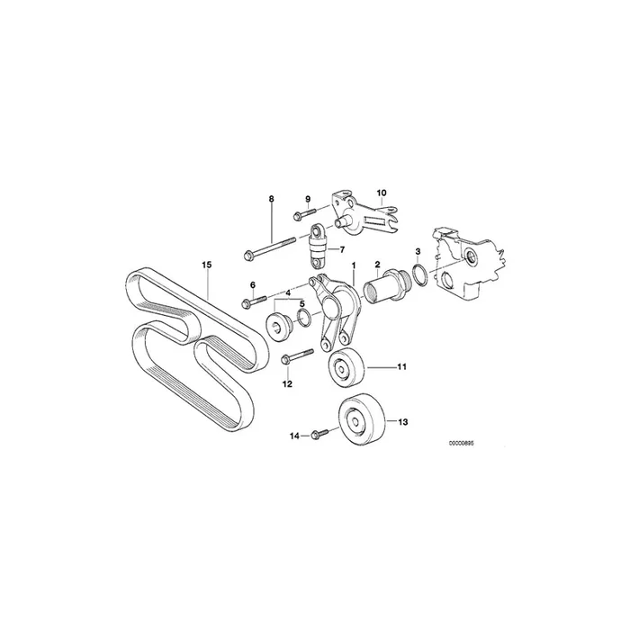 Genuine BMW 11287636375 E39 E34 E36 Ribbed V-Belt PK5 X 1815 (Inc. 325tds, 525td & 525tds)
