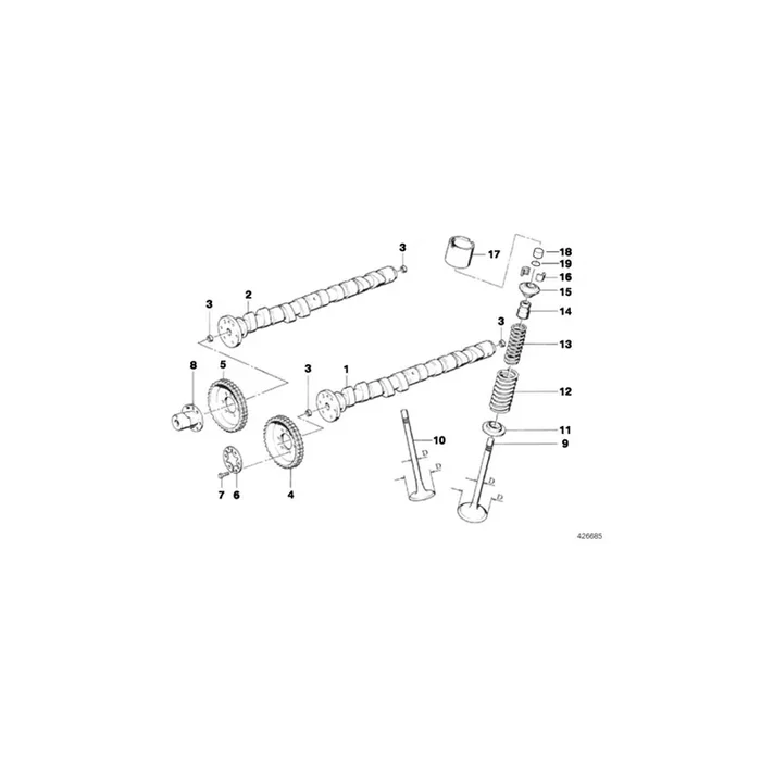 Genuine BMW 11311319005 Inlet Camshaft S14 324‘/62 (Inc. E30 M3)