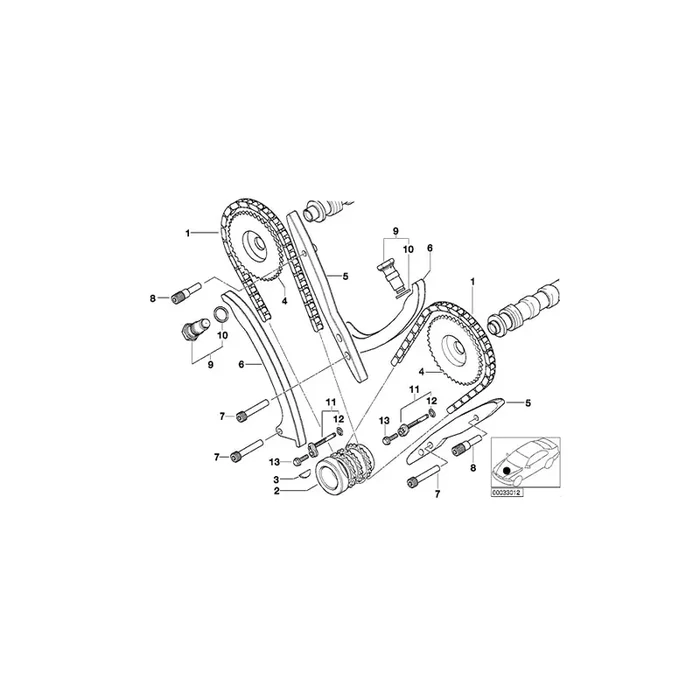 Genuine BMW 11312248504 E38 E65 Chain Tensioner (Inc. 740d & 745d)
