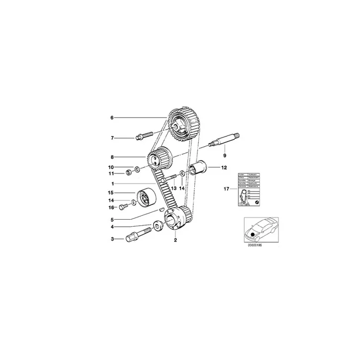 Genuine BMW 11317624063 E30 E34 Service Kit Toothed Belt (Inc. 318i, 518i & 316i)