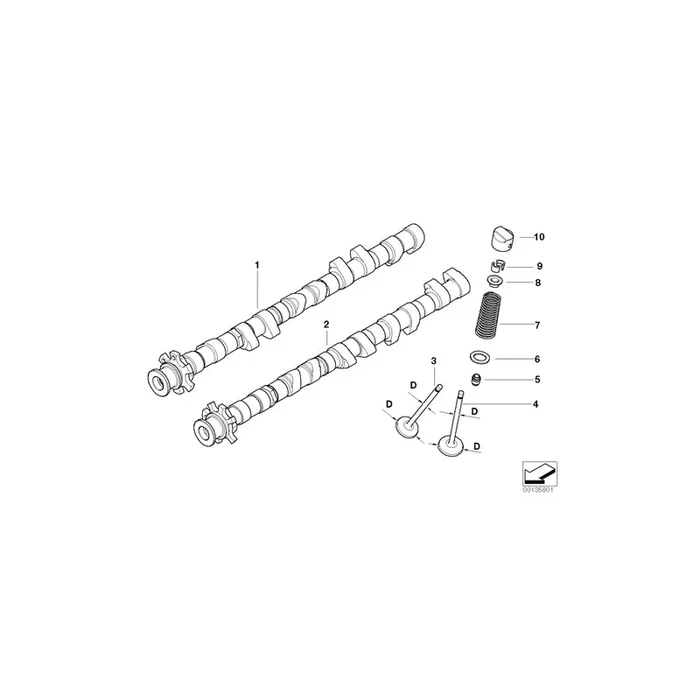 Genuine BMW 11317835879 E60 E61 E63 Inlet Camshaft Zyl.1-5 (Inc. M5 & M6)