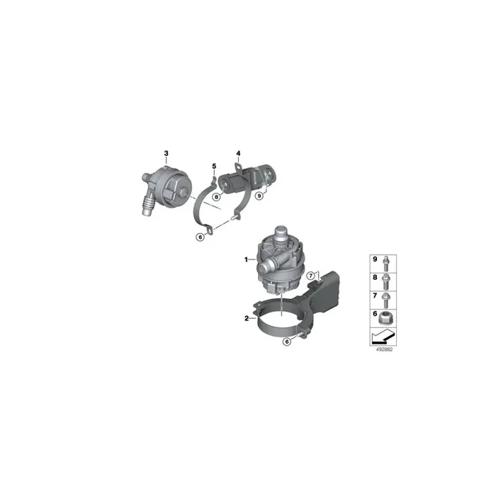 Genuine BMW 11518651288 G07 G21 G01 Auxiliary Water Pump (Inc. X4 30iX, 330iX & 330i)
