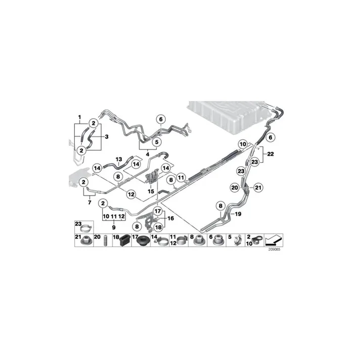 Genuine BMW 11611717245 E72 Hose Clamp (Inc. Hybrid X6)