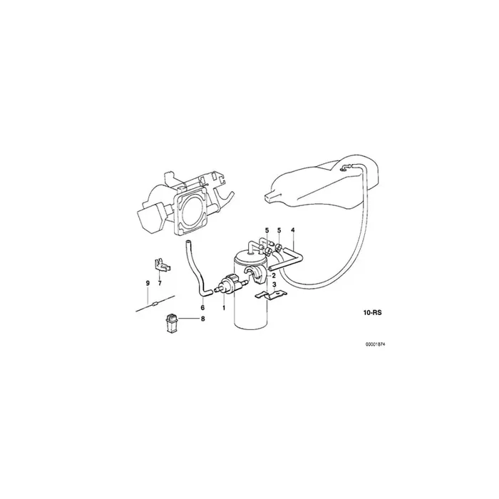 Genuine BMW 11641740201 E34 Disturbed Air Valve Set D=2,3mm/BOSCH (Inc. 520i & 525i)
